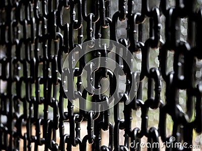 Chain background. Abstract high contrast old grunge texture chains. Stock Photo