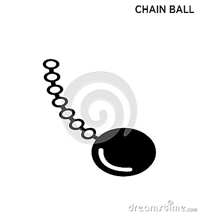 Chain ball icon symbol design Vector Illustration