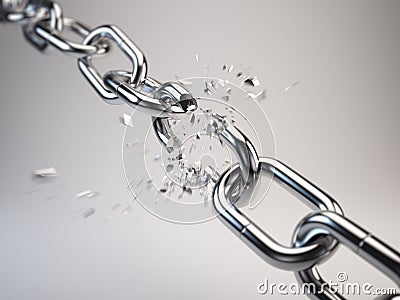 Chain breaking Stock Photo