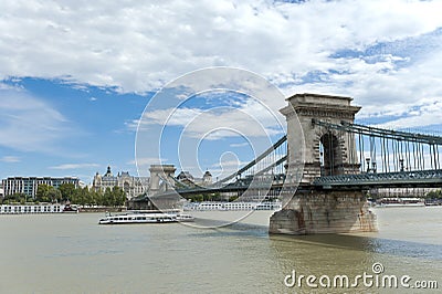 The Chain Bridge, Budapest Stock Photo