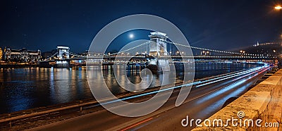 Chain Bridge, Budapest. Stock Photo