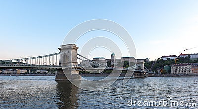 The Chain Bridge Szechenyi Lanchid Stock Photo