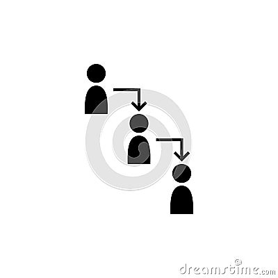 Chain of command icon Vector Illustration