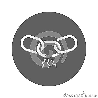 Chain, connect, detachment icon. Gray vector graphics Stock Photo