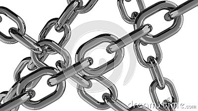 Chain Connect to Lines Detail Stock Photo