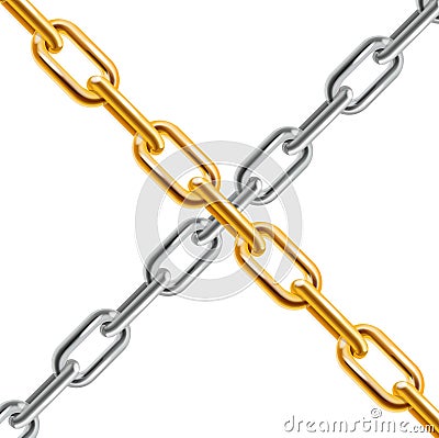 Chain Cross. Vector Vector Illustration