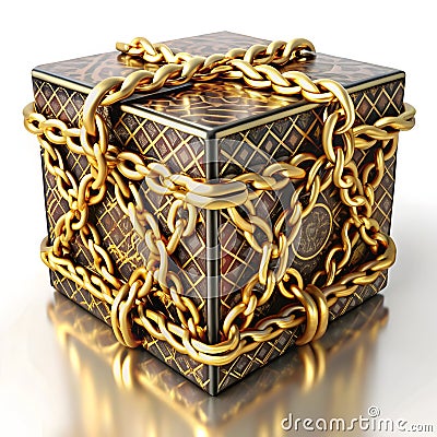A chain dialog box is a sequence of interconnected pop-up windows or prompts used Stock Photo