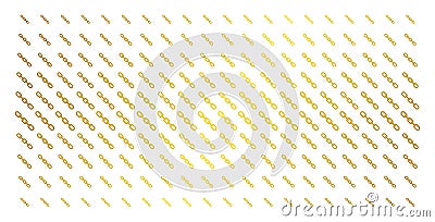 Chain Gold Halftone Grid Vector Illustration