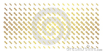 Chain Golden Halftone Array Vector Illustration
