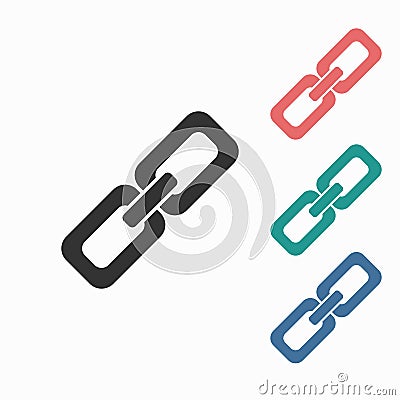 Chain icon, shackle, manacle, link Vector Illustration