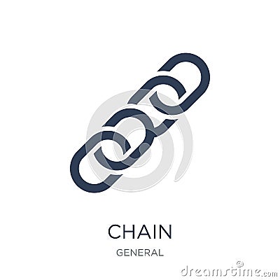 chain icon. Trendy flat vector chain icon on white background fr Vector Illustration