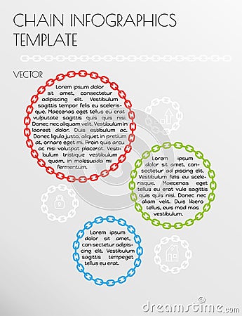 Chain infographcs Vector Illustration