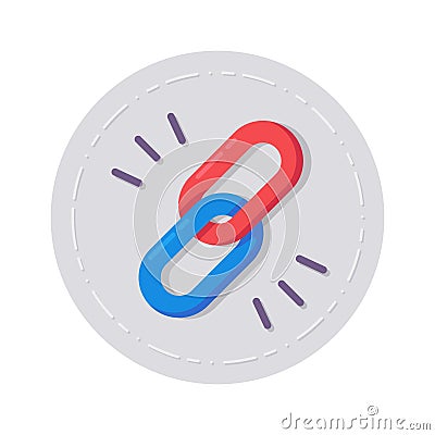 Chain Link concept flat vector of backlink, add link, website link Vector Illustration