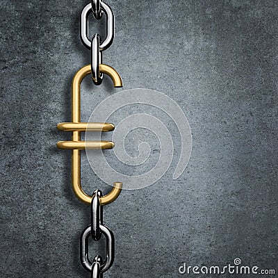 Chain link euro Stock Photo