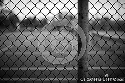 Chain Link Fence Background Stock Photo