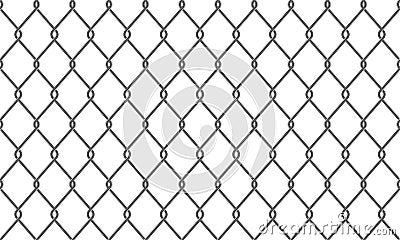 Chain-link fence or wire mesh pattern background Vector Illustration