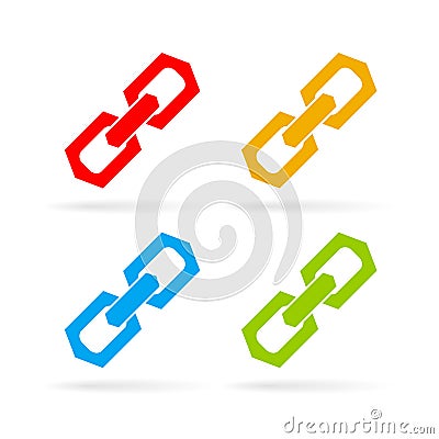 Chain link vector icon Vector Illustration