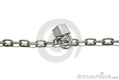 Chain lock Stock Photo