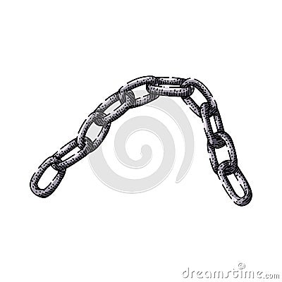 chain metal sketch hand drawn vector Cartoon Illustration