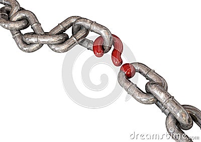 Chain Missing Link Question Stock Photo