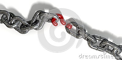 Chain Missing Link Question Mark Stock Photo