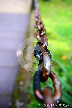 Chain in nature Stock Photo