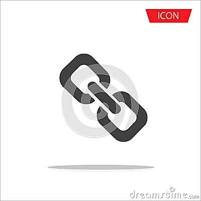 Chain vector icon in trendy flat style , connection symbol icon Vector Illustration