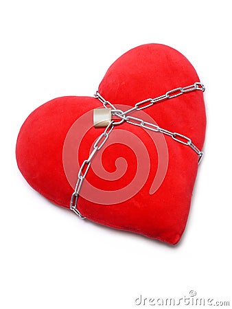 Chained heart Stock Photo