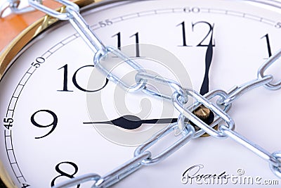 Chained time Stock Photo
