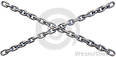 Chains Crossing Close Stock Photo