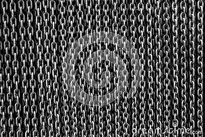Chains texture , curtain vertical Stock Photo