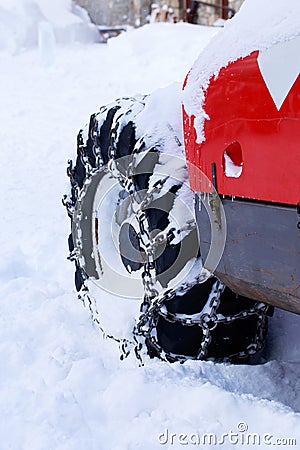 The chains snow Stock Photo