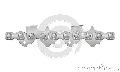 Chainsaw chain metal and sharply sharpened vector illustration Vector Illustration