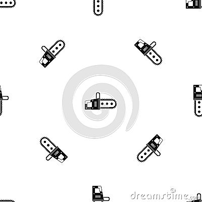 Chainsaw pattern seamless black Vector Illustration