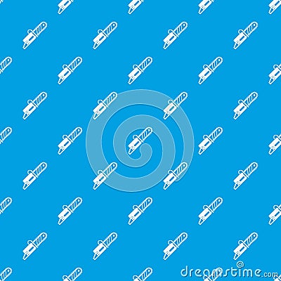 Chainsaw pattern seamless blue Vector Illustration