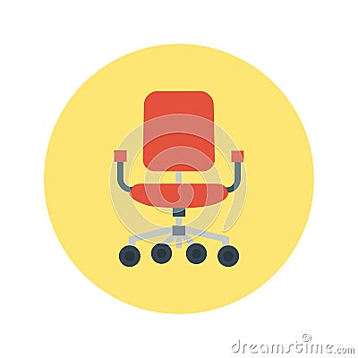 Chair Color Vector Icon which can easily modify or edit Vector Illustration