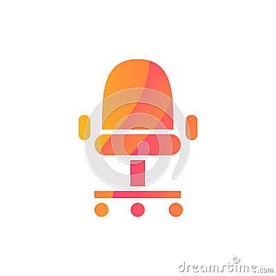 Chair comfortable office furniture icon vector Vector Illustration