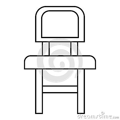 Chair icon, outline style Vector Illustration