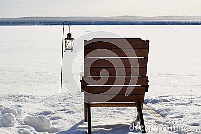 Chair & Lantern Stock Photo