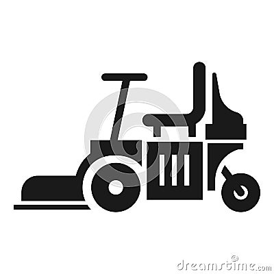 Chair lawn mower icon, simple style Vector Illustration