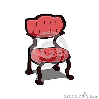 Chair luxury red color isolated on a white background in EPS10 Stock Photo