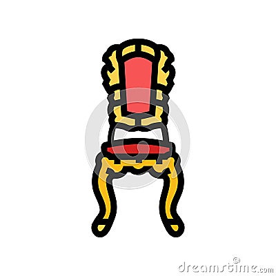 chair luxury royal color icon vector illustration Cartoon Illustration