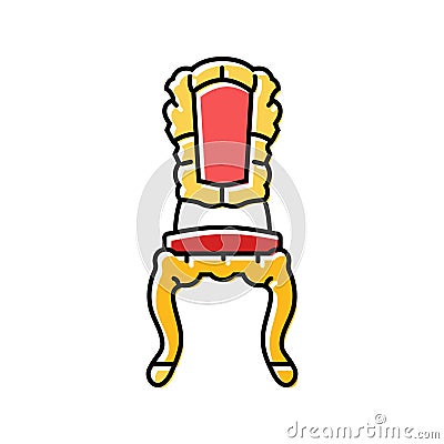 chair luxury royal color icon vector illustration Cartoon Illustration