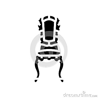 chair luxury royal glyph icon vector illustration Cartoon Illustration