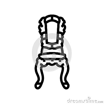 chair luxury royal line icon vector illustration Vector Illustration