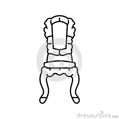 chair luxury royal line icon vector illustration Vector Illustration