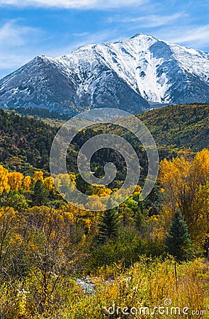 Chair Mountain Elk Mountain Range Gunnison County Stock Photo