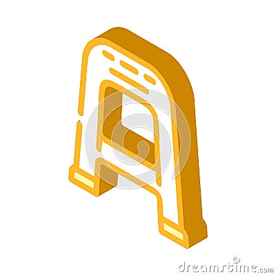 chair plastic isometric icon vector illustration Vector Illustration