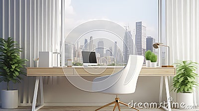 chair room office background Cartoon Illustration