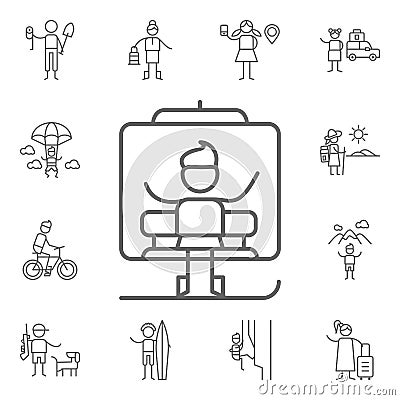 Chairlift icon. Adventure icons universal set for web and mobile Stock Photo